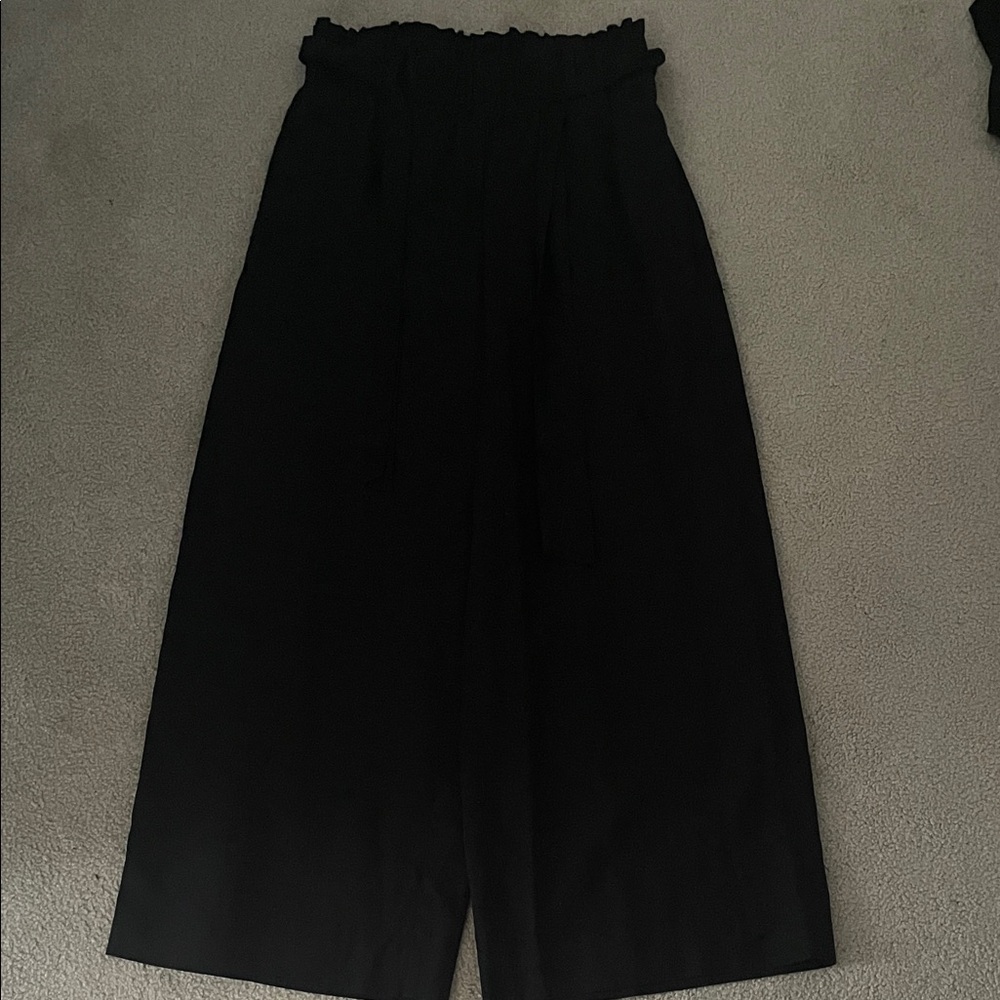 Ann Taylor Black Wide-Leg Pants